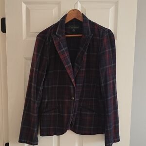 Ralph Lauren Navy and Red Plaid Blazer